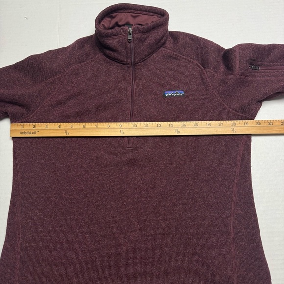 Patagonia Women's 1/4 Zip Better Sweater In Dark Currant. Size: Large - Picture 7 of 12